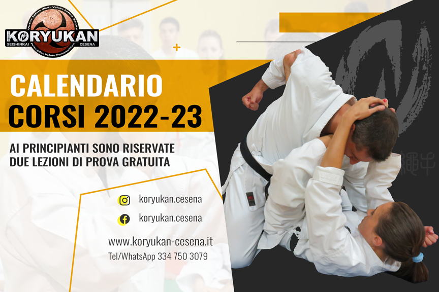 Calendario corsi Karate Cesena 2022-23