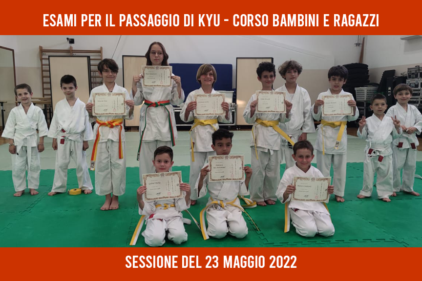 Karate bambini Cesena - Esami di Kyu - Maggio 2022