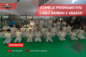 Esami per il passaggio di Kyu - corso bambini e ragazzi